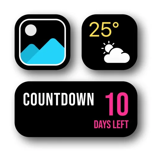 Widget | Battery, clock, quote